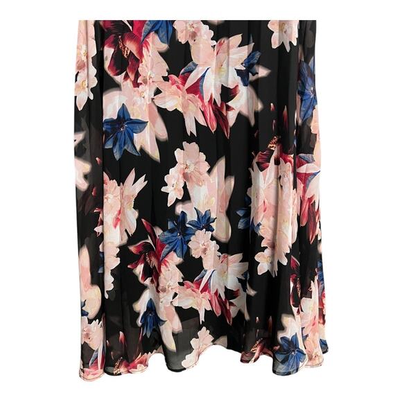 Floral Pleated Dress Elle Swing Trapeze Loose Spring S Small Floral - Picture 3 of 6
